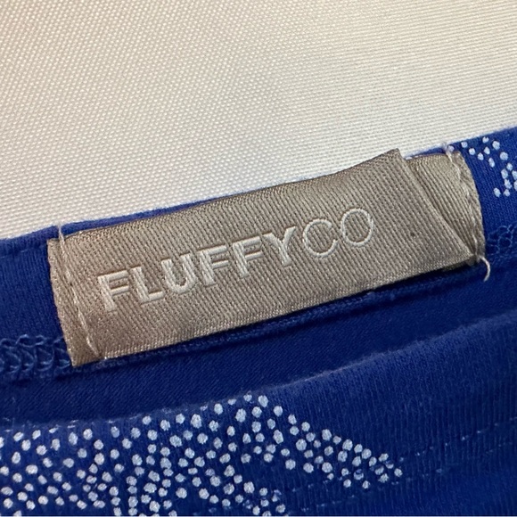 NWT MODCLOTH T-SHIRT DRESS BLUE W/ DOTTED WHITE WOLF FABRIC sz L - Picture 4 of 9